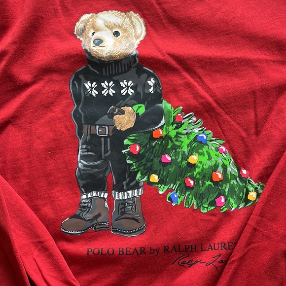NWT Red Polo LS Holiday Shirt - Picture 2 of 3